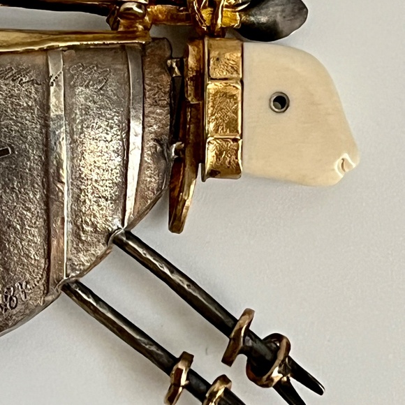 Carolyn Morris Bach Pin Brooch 18K and Sterling Silver - Picture 11 of 11